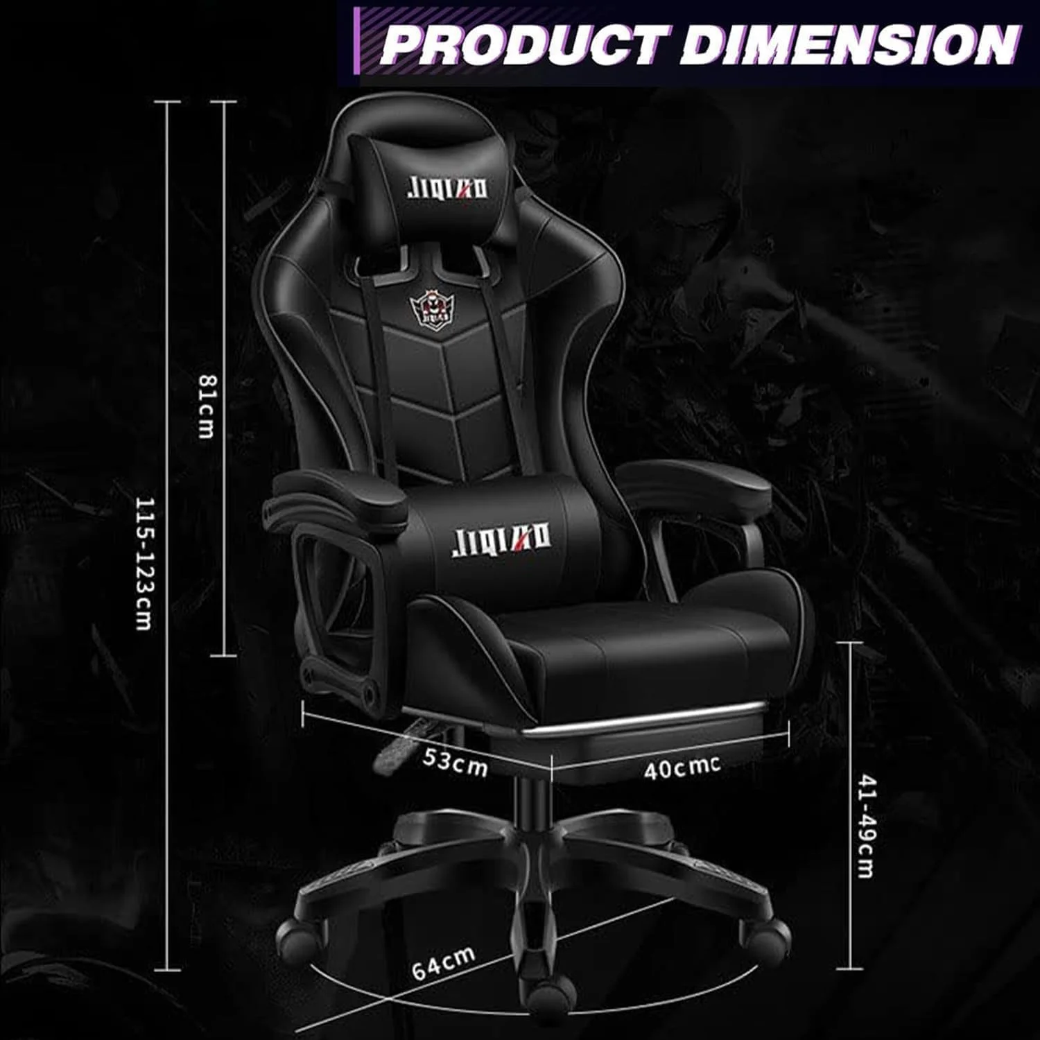 صندلی گیمینگ کامپیوتر با نور LED، صندلی اداری ارگونومیک با ماساژور، پشتیبانی کمری و پشتی قابل تنظیم، نیمکت با نرده محافظ و کوسن لاتکس صندلی گیمینگ کامپیوتر با نور LED، صندلی اداری ارگونومیک با ماساژور، پشتیبانی کمری و پشتی قابل تنظیم، نیمکت با نرده محافظ و کوسن لاتکس