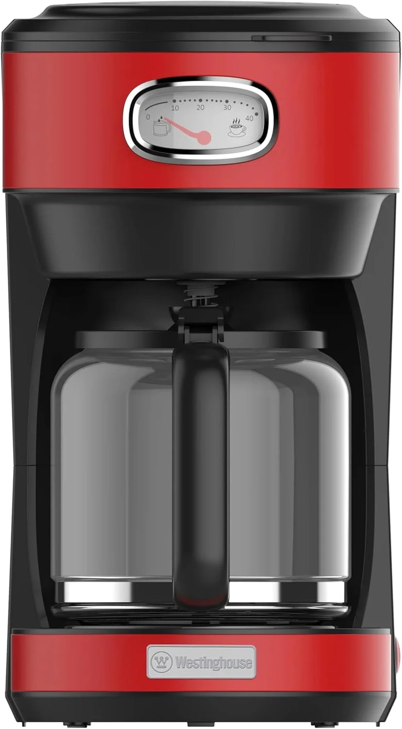 دستگاه قهوه ساز 1.25 لیتری وستینگهاوس سری رترو - قرمز | طراحی شیک با کنترل دم آوری، عملکرد مکث و ریزش، فیلتر دائمی (نسخه امارات) دستگاه قهوه ساز 1.25 لیتری وستینگهاوس سری رترو - قرمز | طراحی شیک با کنترل دم آوری، عملکرد مکث و ریزش، فیلتر دائمی (نسخه امارات)