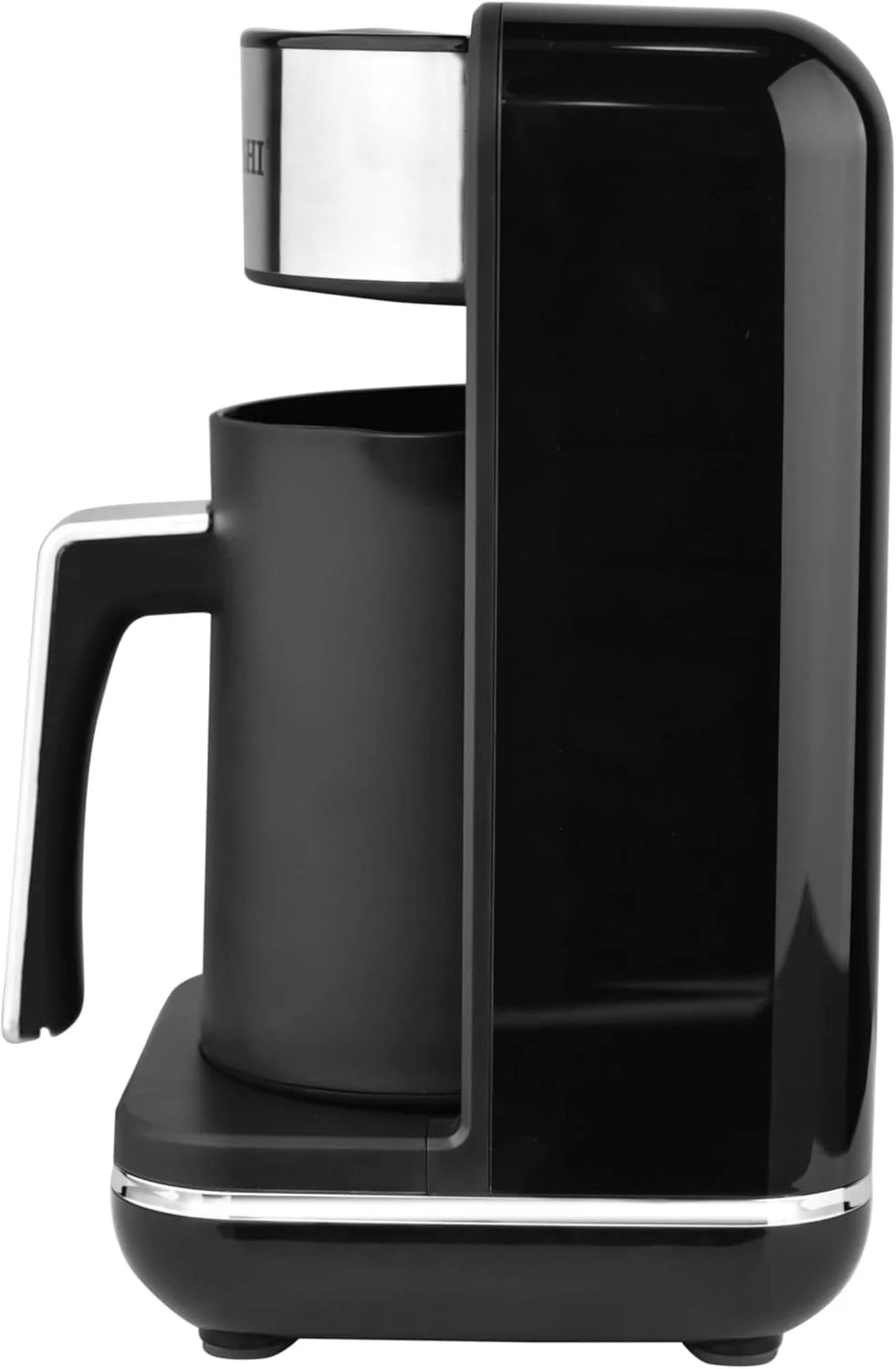 قهوه ساز ترکی سوناشی مدل STCM-4974 با توان 500 وات [مشکی] به همراه قوری دو طرفه، نشانگر نور و صدا و محافظت در برابر گرمای بیش از حد | لوازم آشپزخانه