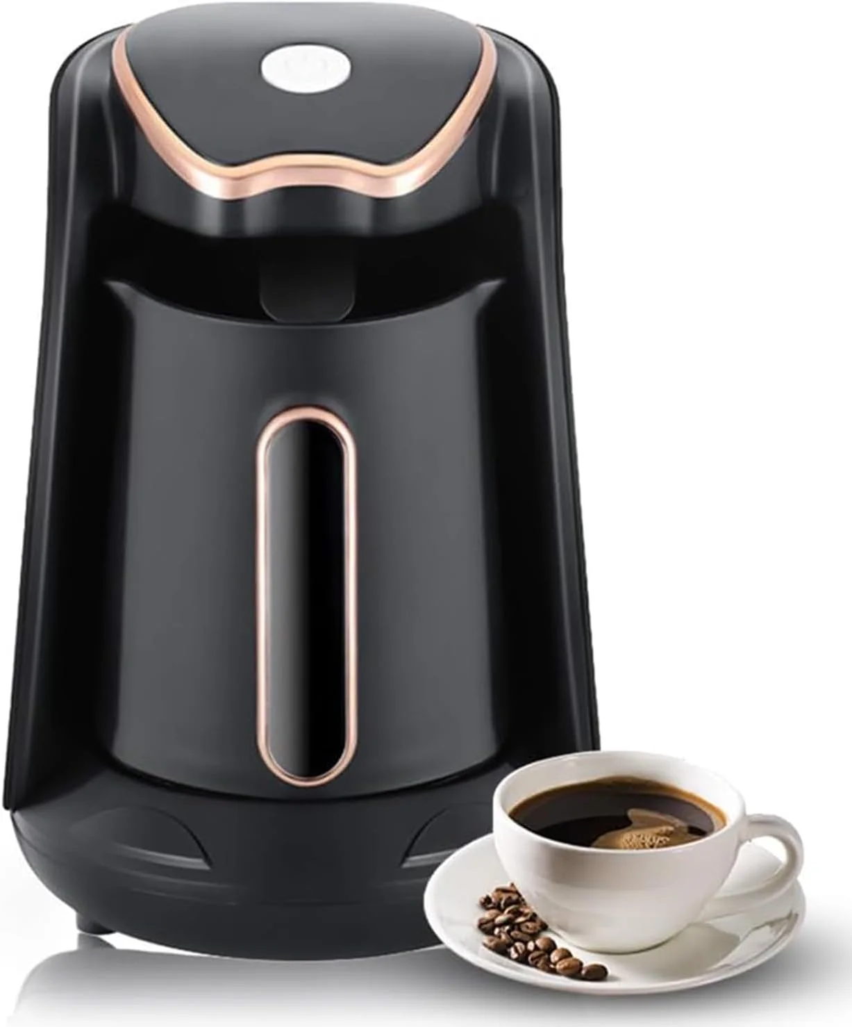 دستگاه قهوه ساز برقی ترک با ظرفیت 250 میلی لیتر/1 فنجان، دستگاه اسپرسو ساز تک نفره، قهوه جوش 600 واتی با قابلیت تهیه سریع 5 دقیقه ای با عملکرد القایی - قطره ای