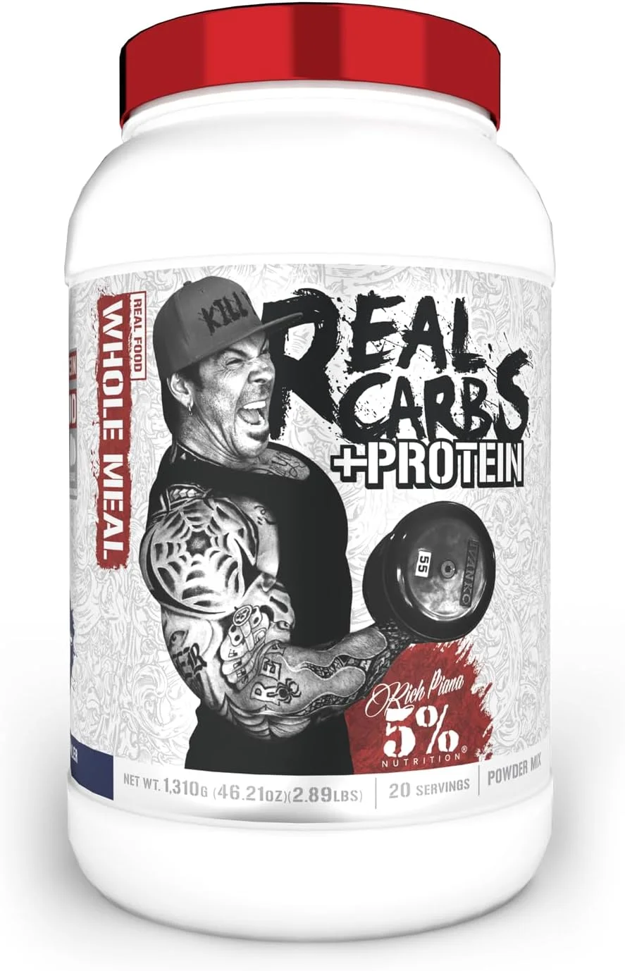 5% Nutrition Rich Piana کربوهیدرات + پروتئین | پودر پروتئین افزایش حجم | سوخت کربوهیدرات غذایی برای وعده قبل و بعد از تمرین | 1.31 کیلوگرم، 20 سروینگ (کلوچه بلوبری) 5% Nutrition Rich Piana کربوهیدرات + پروتئین | پودر پروتئین افزایش حجم | سوخت کربوهیدرات غذایی برای وعده قبل و بعد از تمرین | 1.31 کیلوگرم، 20 سروینگ (کلوچه بلوبری)
