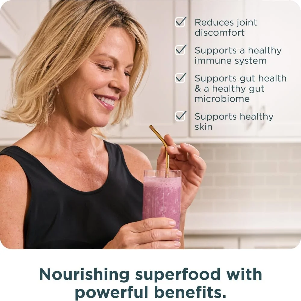 پودر پروتئین آب قلم تغذیه باستانی، 20 گرم پروتئین، پپتیدهای کلاژن هیدرولیز شده، مناسب کتو و پالئو، پشتیبانی از مفاصل و سلامت روده، وانیلی، 40 سروینگ