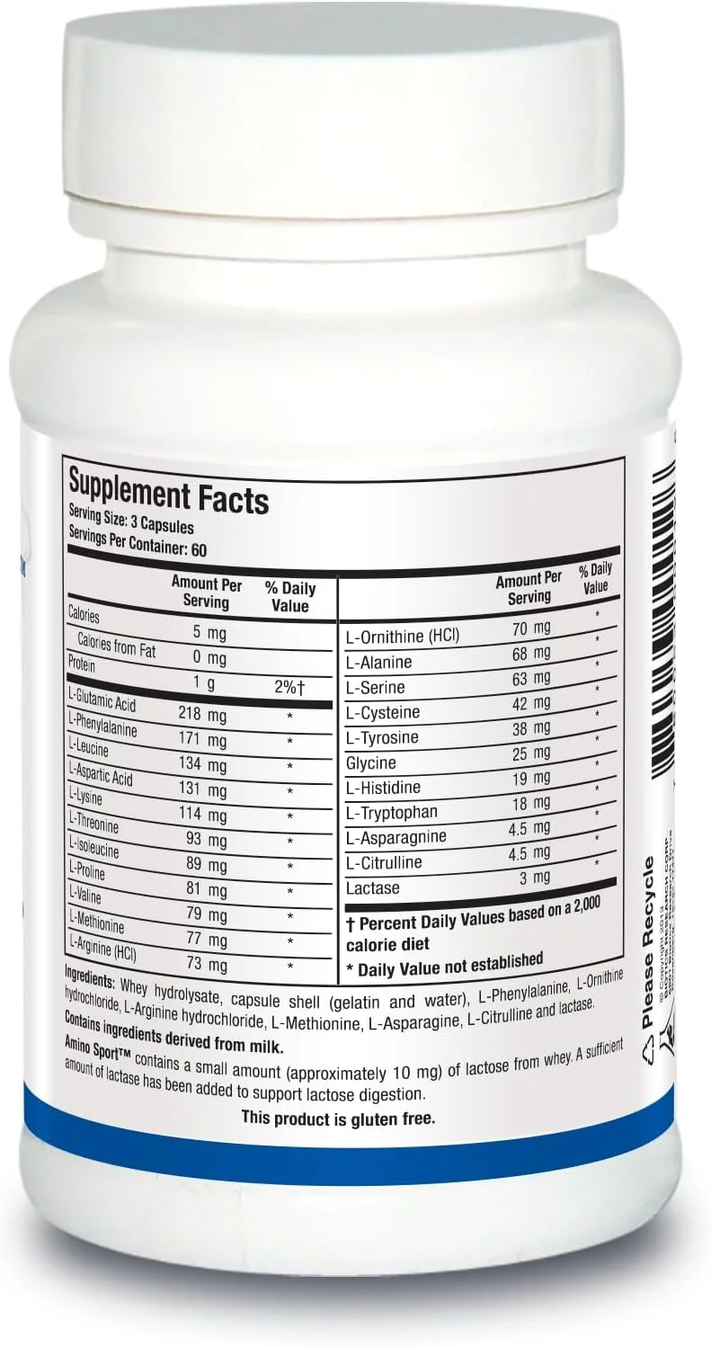 آمینو اسیدهای طیف گسترده ورزشی Biotics Research، آمینو اسیدهای ضروری، BCAAs، ریکاوری ورزشی، پشتیبانی از توده عضلانی بدون چربی، 180 کپسول