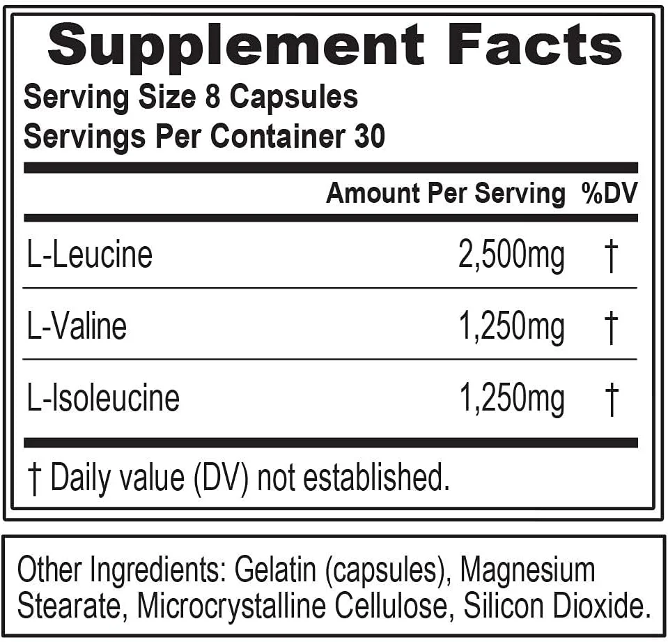 مکمل آمینو اسیدهای شاخه دار (BCAA) برای مردان - EVL 2:1:1، 5 گرم کپسول BCAA برای ریکاوری بعد از تمرین و عضله سازی بدون چربی برای مردان - مکمل غذایی آمینو اسیدهای شاخه دار BCAA5000 - 30 سروینگ