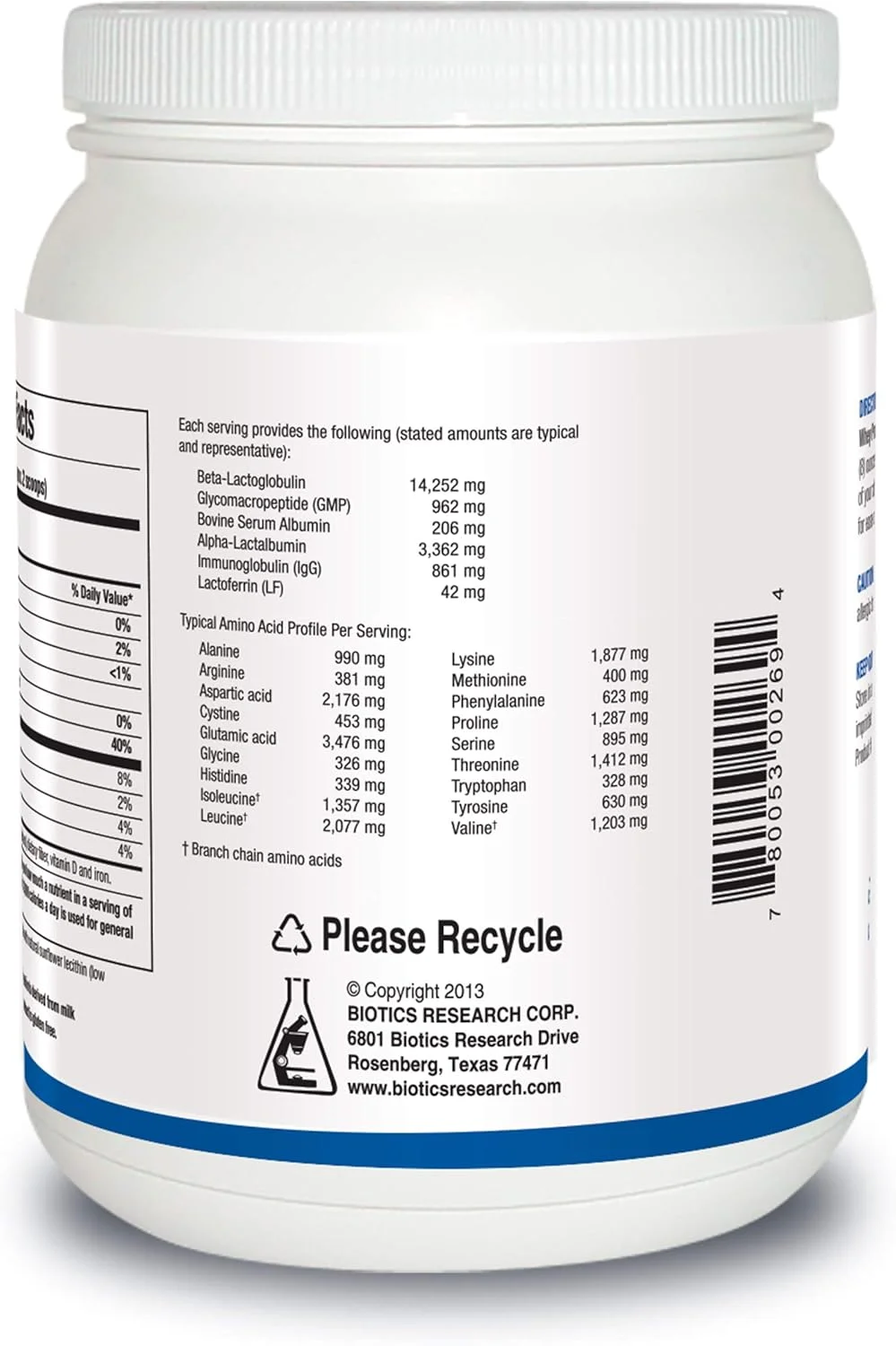 پروتئین وی ایزوله بدون طعم Biotics Research، 20 گرم - پودر پروتئین خوشمزه غیر تراریخته - پشتیبانی از رشد عضلات، انرژی، عوامل ایمنی بالا (IgG، لاکتوفرین)، بدون شکر، 20 سروینگ