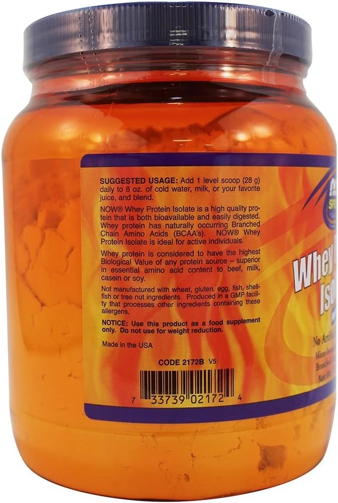 پودر پروتئین وی ایزوله بدون طعم ناو فودز، 544 گرم (بسته 2 عددی)