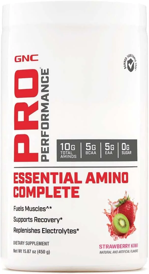 مکمل آمینو اسید ضروری GNC Pro Performance، طعم توت فرنگی کیوی، 450 گرم، پشتیبانی از ریکاوری عضلات