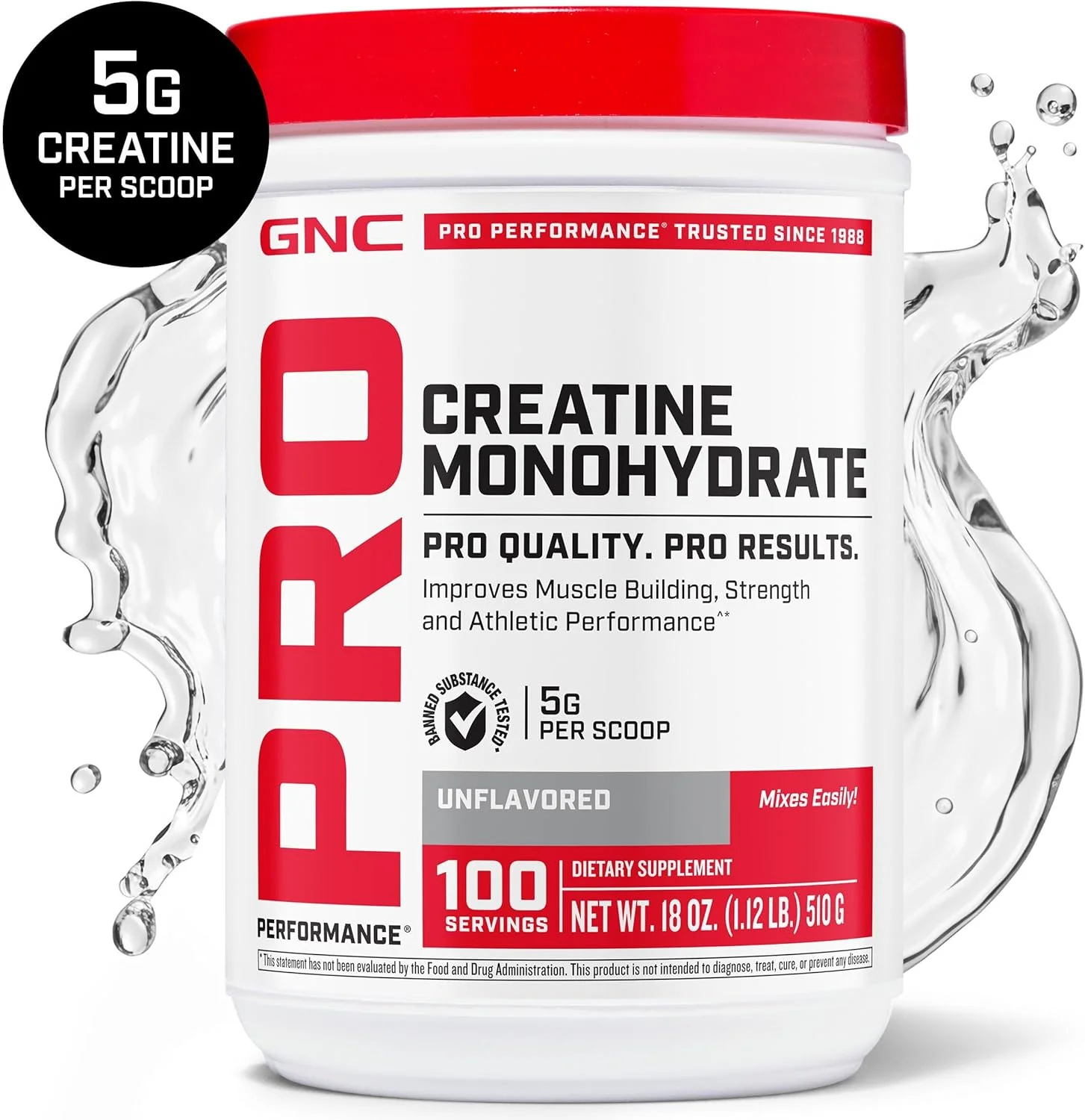 پودر کراتین مونوهیدرات GNC Pro Performance برای بانوان و آقایان، 5 گرم کراتین در هر وعده، عضله سازی، تولید انرژی، استقامت، عملکرد، 100 وعده پودر کراتین مونوهیدرات GNC Pro Performance برای بانوان و آقایان، 5 گرم کراتین در هر وعده، عضله سازی، تولید انرژی، استقامت، عملکرد، 100 وعده