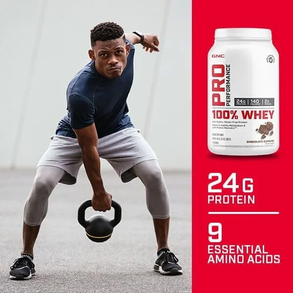 GNC Pro Performance 100% Whey - کرمی توت فرنگی (64 سروینگ)
