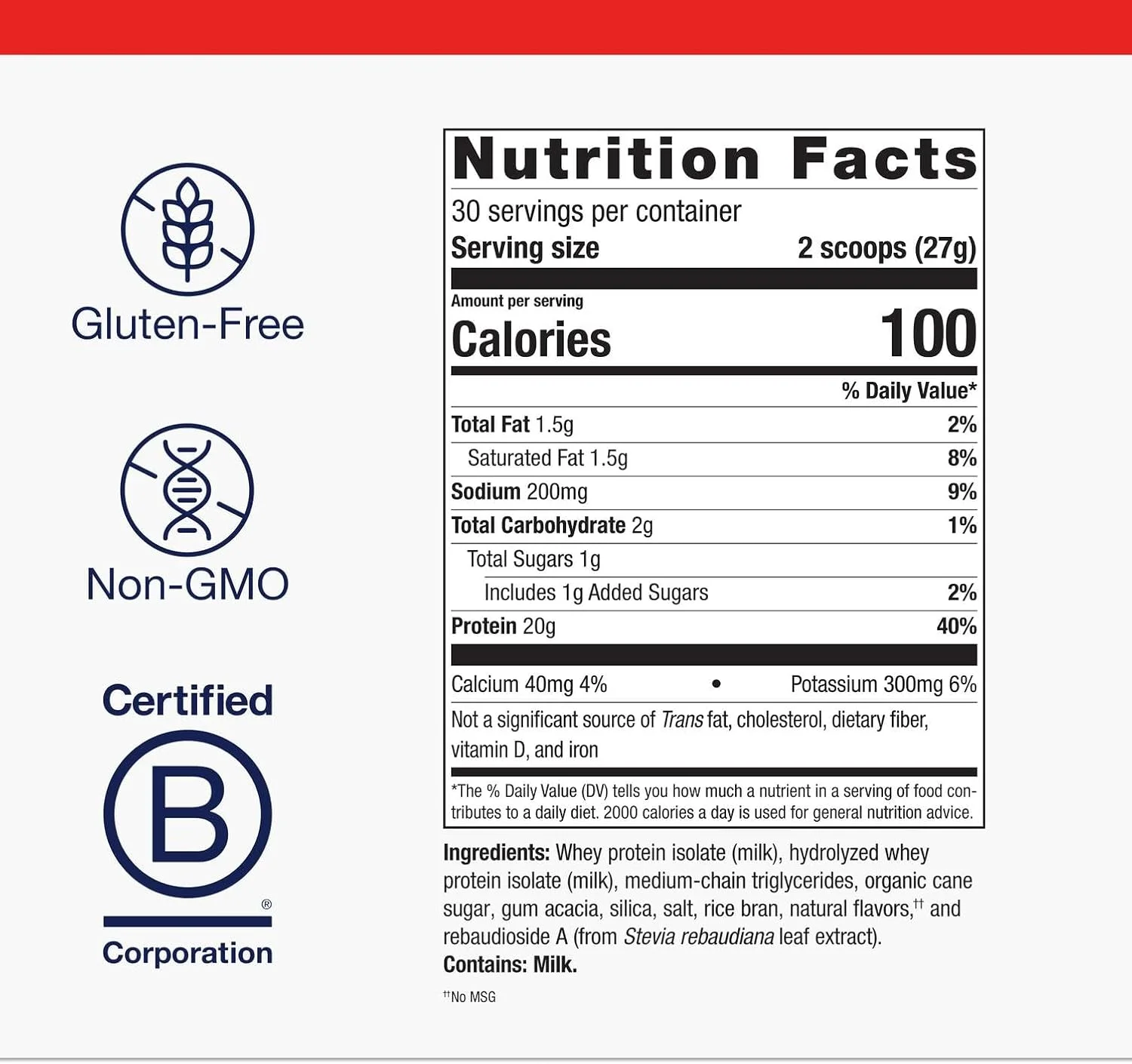 پروتئین پرفکت متاژنیکس - وی ایزوله و هیدرولیز شده با فیلتراسیون متقاطع - 20 گرم پروتئین در هر وعده - پشتیبانی از ریکاوری عضلات، انرژی و متابولیسم - 30 وعده