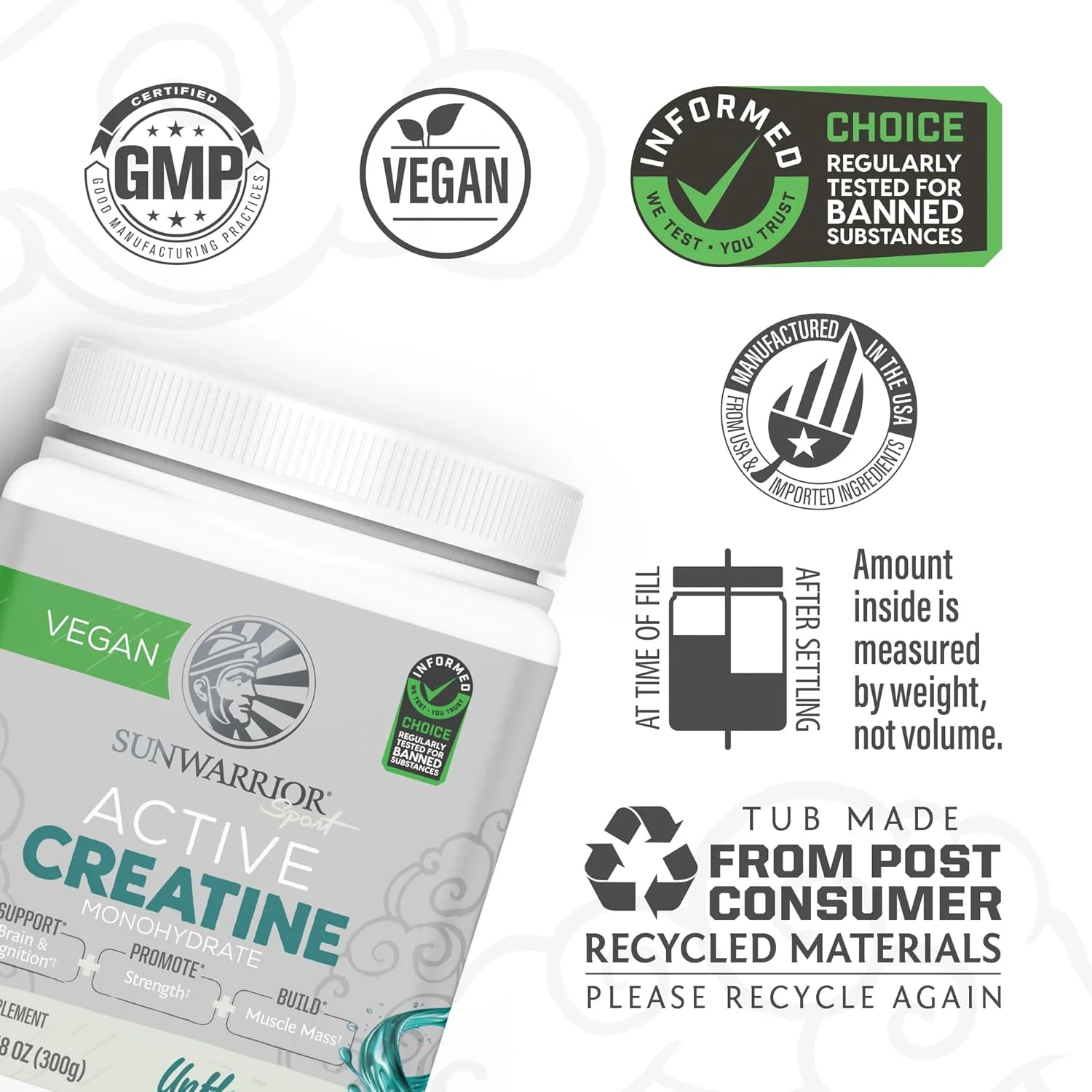 پودر کراتین مونوهیدرات میکرونیزه مکمل قبل از تمرین ریکاوری | پشتیبانی از عضله سازی، تمرینات قدرتی، شناخت | وگان و کتو فرندلی به راحتی مخلوط می شود (60 سروینگ) کراتین فعال بدون طعم