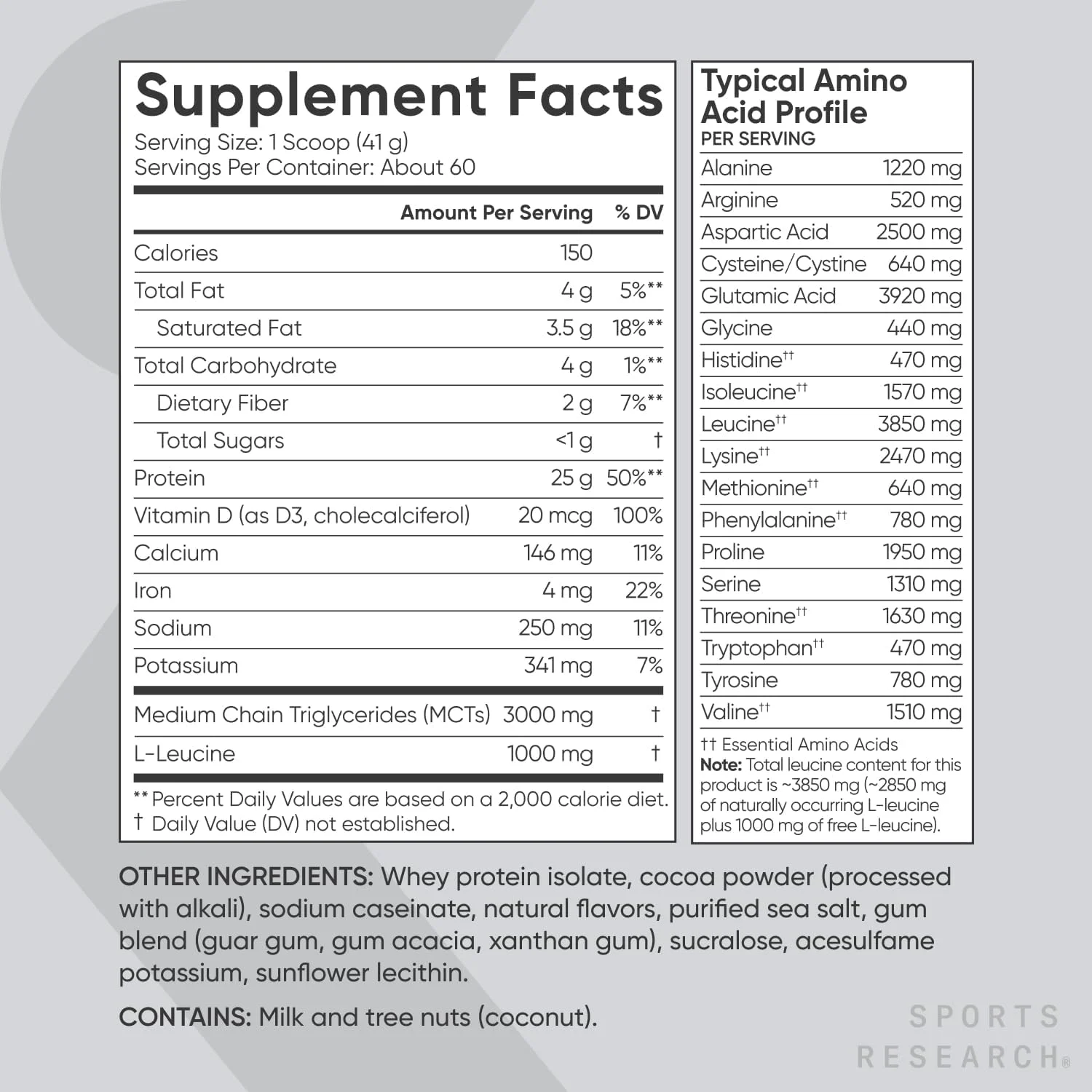 پروتئین وی و کراتین مونوهیدرات اسپورتس ریسرچ، ترکیب پویا برای عضله سازی بدون چربی، عملکرد، قدرت و ریکاوری تمرین به همراه امگا 3 با قدرت سه برابر غنی شده با اسیدهای چرب EPA و DHA