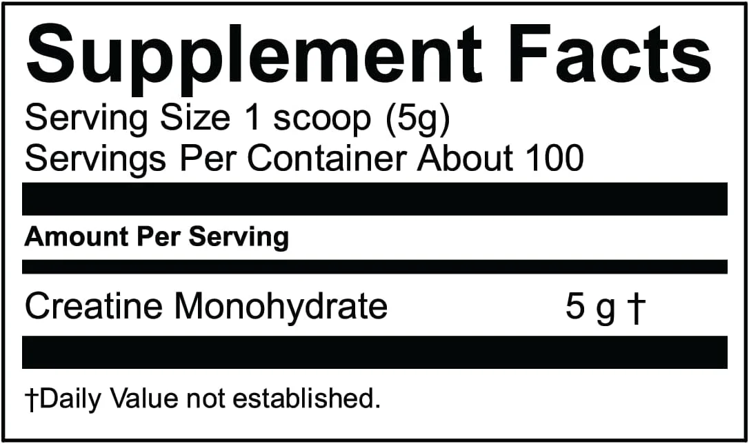 پودر کراتین مونوهیدرات میکرونیزه وگا، خالص بدون طعم، 100 سروینگ، 5000 میلی گرم در هر سروینگ، 500 گرم