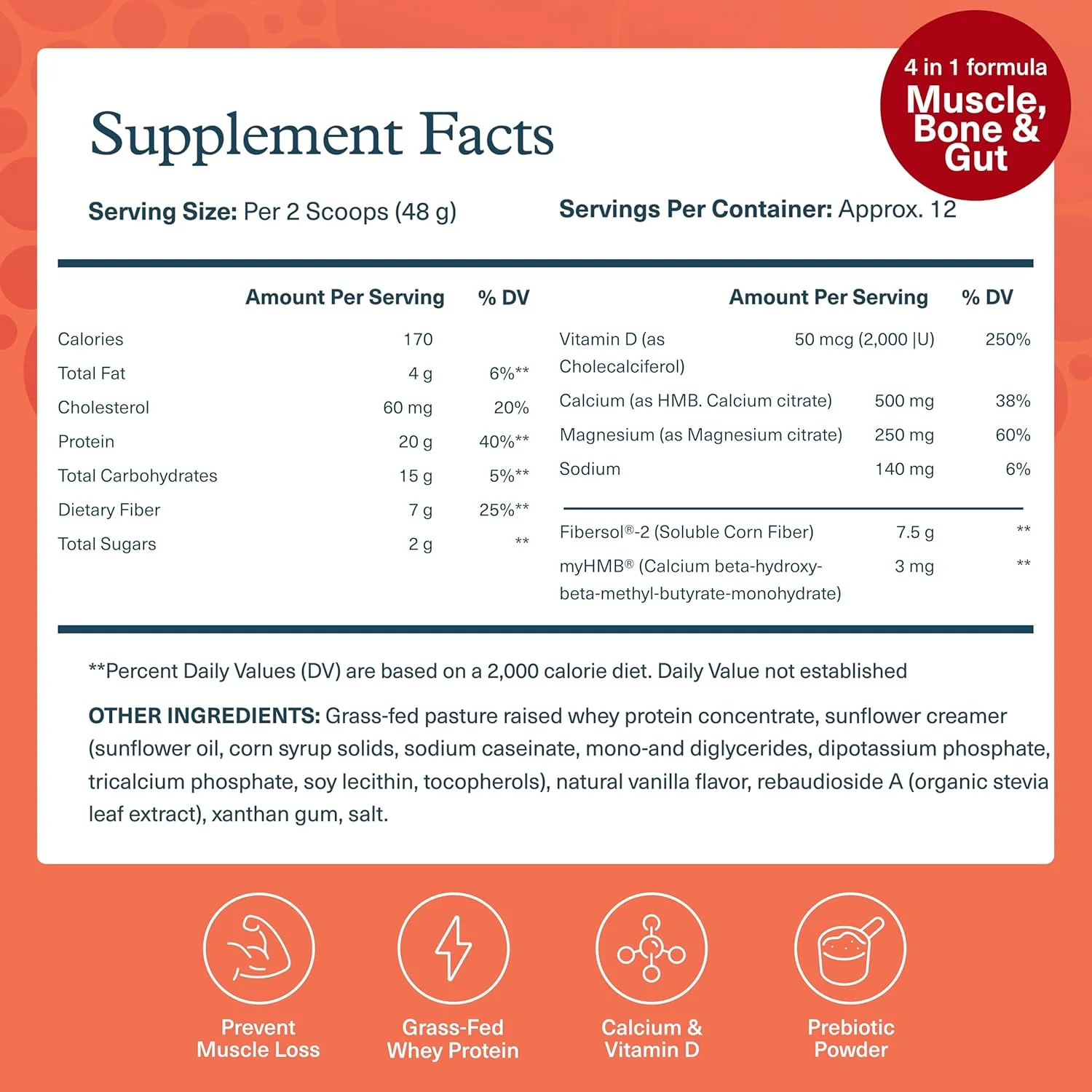 پودر پروتئین محافظ عضلات یوتئوری GLP-1 - مکمل پودر پروتئین وی - برای مصرف کنندگان GLP-1 - پشتیبانی از عضلات و استخوان ها - حاوی myHMB، کلسیم و ویتامین D - پودر 581 گرمی