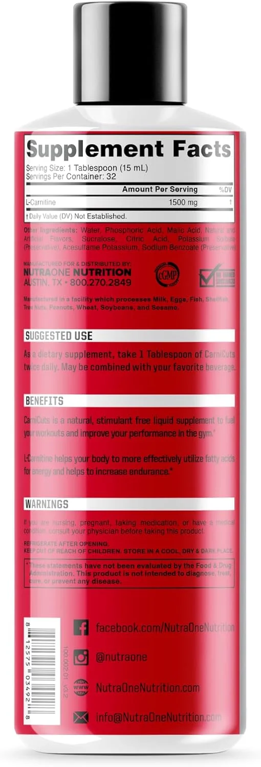 مکمل مایع ال-کارنیتین نوتراوان کارنی کاتس بدون محرک (طعم بری بلست - 32 سروینگ) مکمل مایع ال-کارنیتین نوتراوان کارنی کاتس بدون محرک (طعم بری بلست - 32 سروینگ)