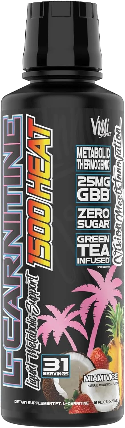ال-کارنیتین 1500 هیت مایع وی ام آی اسپورتس | 1500 میلی گرم کارنیتین | فرمول جذب حداکثری | طعم عالی برای آقایان و بانوان | 31 سروینگ (Miami Vice) ال-کارنیتین 1500 هیت مایع وی ام آی اسپورتس | 1500 میلی گرم کارنیتین | فرمول جذب حداکثری | طعم عالی برای آقایان و بانوان | 31 سروینگ (Miami Vice)