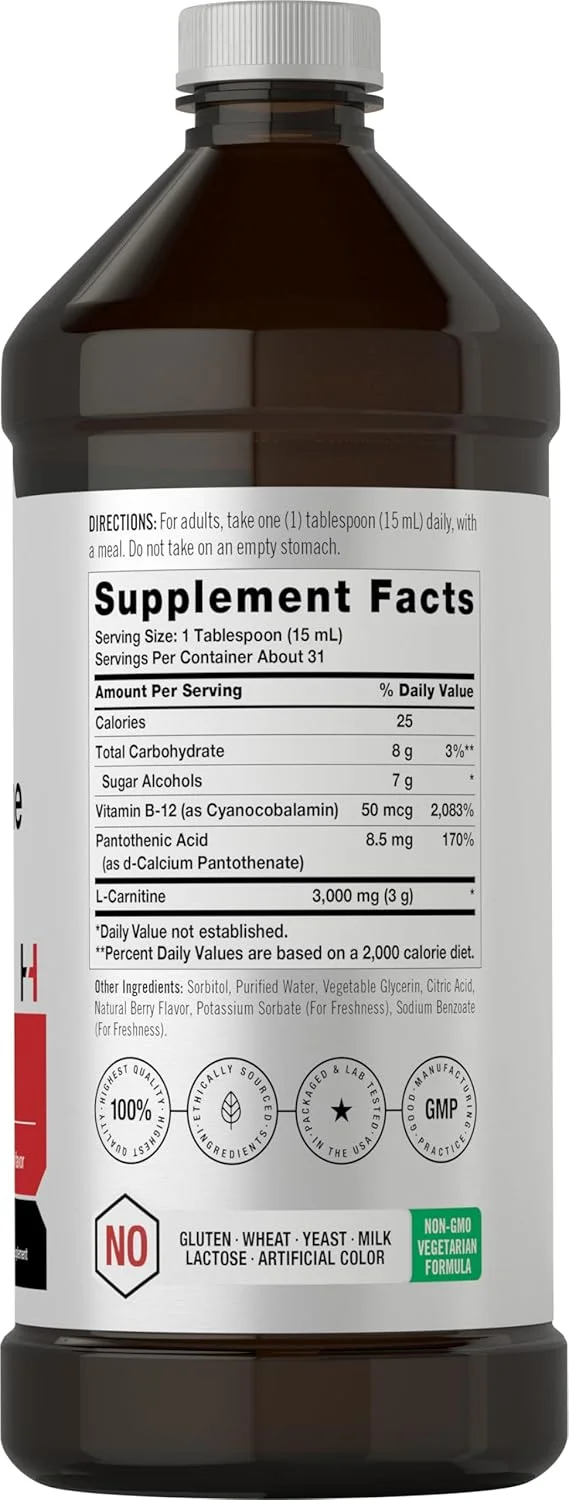 ال-کارنیتین مایع هورباخ 473 میلی لیتر | 3000 میلی گرم | طعم توت | فرمول گیاهی | غیر تراریخته، مکمل بدون گلوتن ال-کارنیتین مایع هورباخ 473 میلی لیتر | 3000 میلی گرم | طعم توت | فرمول گیاهی | غیر تراریخته، مکمل بدون گلوتن