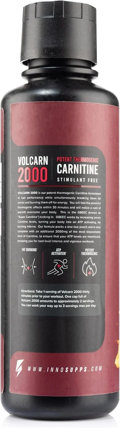 مایع ال-کارنیتین پیشرفته انرژی زا InnoSupps Volcarn 2000 | تقویت کننده ATP با GBEEC | افزایش انرژی، بهبود تمرکز، بدون کافئین، بدون شیرین کننده های مصنوعی | 32 سروینگ (Pink Starblast) مایع ال-کارنیتین پیشرفته انرژی زا InnoSupps Volcarn 2000 | تقویت کننده ATP با GBEEC | افزایش انرژی، بهبود تمرکز، بدون کافئین، بدون شیرین کننده های مصنوعی | 32 سروینگ (Pink Starblast)