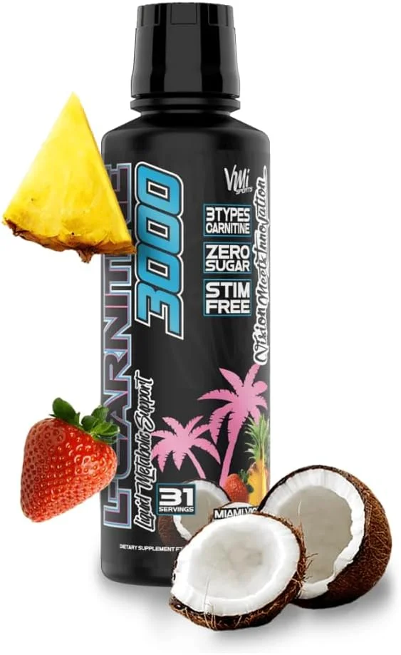 ال-کارنیتین مایع 3000 | مکمل کارنیتین 3000 میلی گرم | بدون کالری و بدون قند، مناسب برای رژیم کتو برای آقایان و بانوان - طعم عالی | 31 سروینگ (Miami Vice، 473 میلی لیتر) ال-کارنیتین مایع 3000 | مکمل کارنیتین 3000 میلی گرم | بدون کالری و بدون قند، مناسب برای رژیم کتو برای آقایان و بانوان - طعم عالی | 31 سروینگ (Miami Vice، 473 میلی لیتر)