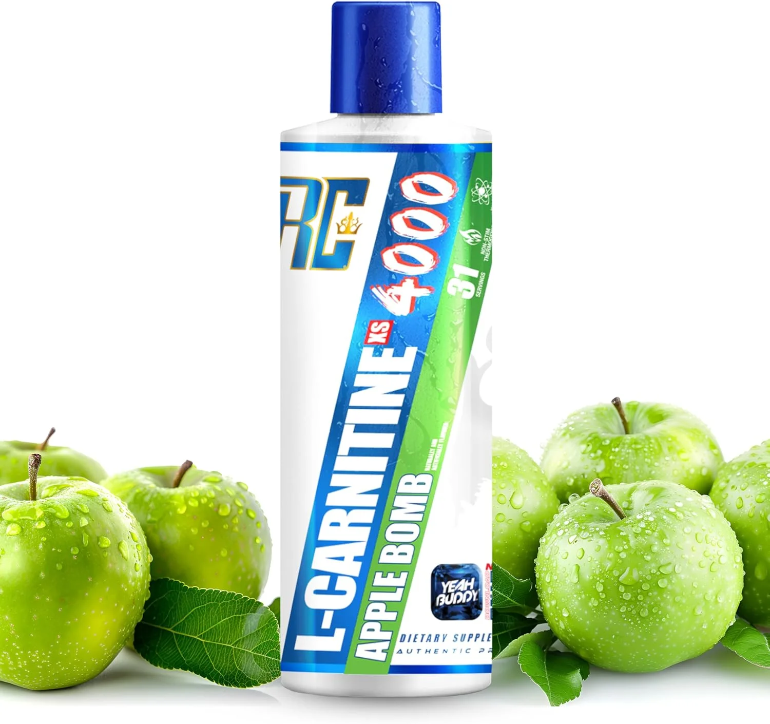 ال-کارنیتین مایع ۴۰۰۰ XS سری امضای رونی کلمن، بدون محرک، بدون شکر، بدون کربوهیدرات، پشتیبانی از قدرت عضلات بدون چربی برای آقایان و بانوان، ۴۷۳ میلی لیتر (طعم سیب) ال-کارنیتین مایع ۴۰۰۰ XS سری امضای رونی کلمن، بدون محرک، بدون شکر، بدون کربوهیدرات، پشتیبانی از قدرت عضلات بدون چربی برای آقایان و بانوان، ۴۷۳ میلی لیتر (طعم سیب)