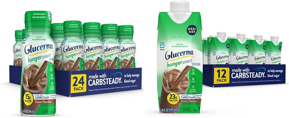 میلک شیک هوشمند گلوکرنا برای کنترل گرسنگی و جایگزین وعده غذایی، نوشیدنی دیابتی، مدیریت قند خون، 23 گرم پروتئین، 250 کالری، شکلات غنی، کارتن 473 میلی لیتری، 12 عدد میلک شیک هوشمند گلوکرنا برای کنترل گرسنگی و جایگزین وعده غذایی، نوشیدنی دیابتی، مدیریت قند خون، 23 گرم پروتئین، 250 کالری، شکلات غنی، کارتن 473 میلی لیتری، 12 عدد