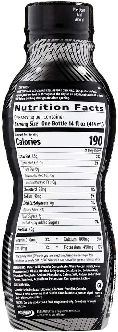 GNC AMP Wheybolic 40 - شکلاتی - ۴۱۴ میلی لیتر (۱۲ بطری) GNC AMP Wheybolic 40 - شکلاتی - ۴۱۴ میلی لیتر (۱۲ بطری)