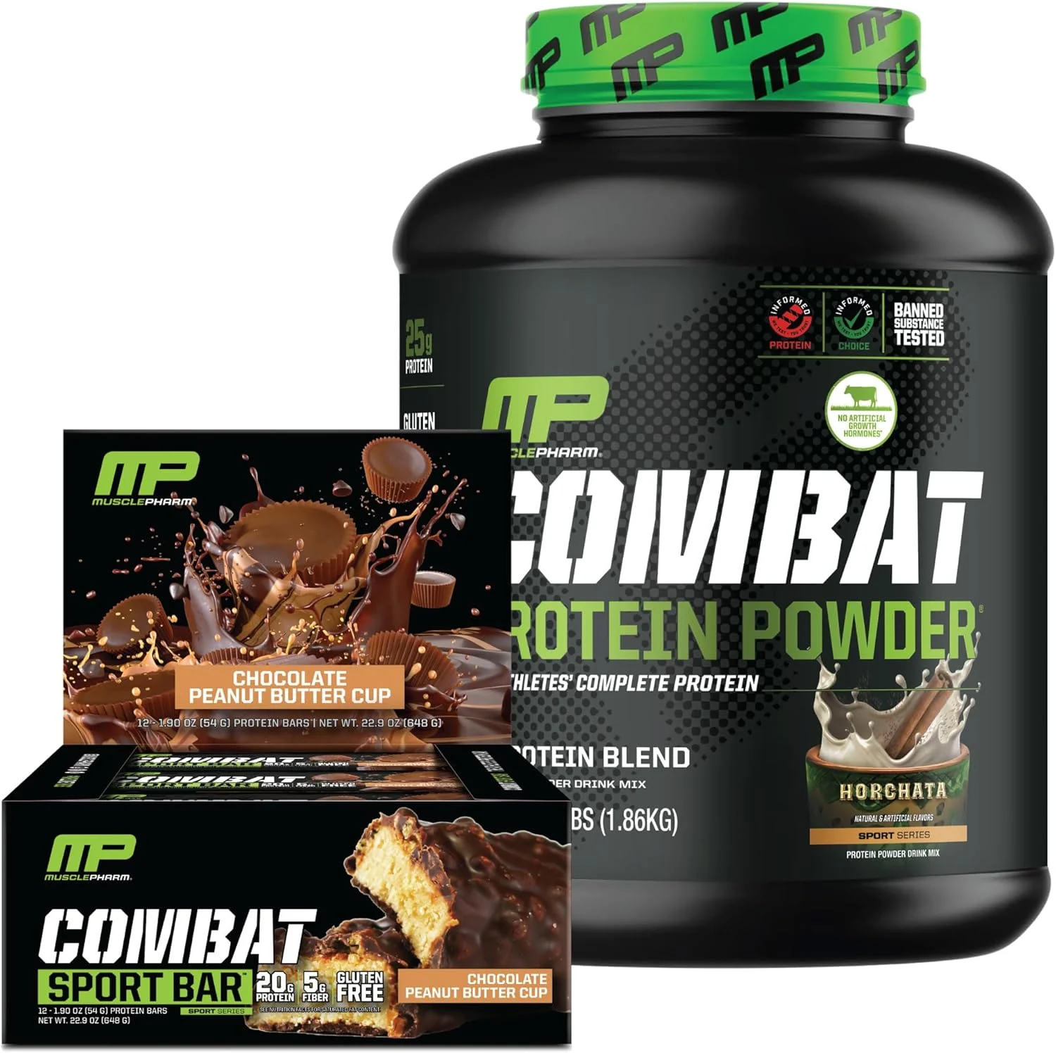 پودر پروتئین ماسل فارم Combat با طعم هورچاتا 4 پوندی و پروتئین بارهای ورزشی ماسل فارم Combat با طعم شکلات و کره بادام زمینی پودر پروتئین ماسل فارم Combat با طعم هورچاتا 4 پوندی و پروتئین بارهای ورزشی ماسل فارم Combat با طعم شکلات و کره بادام زمینی