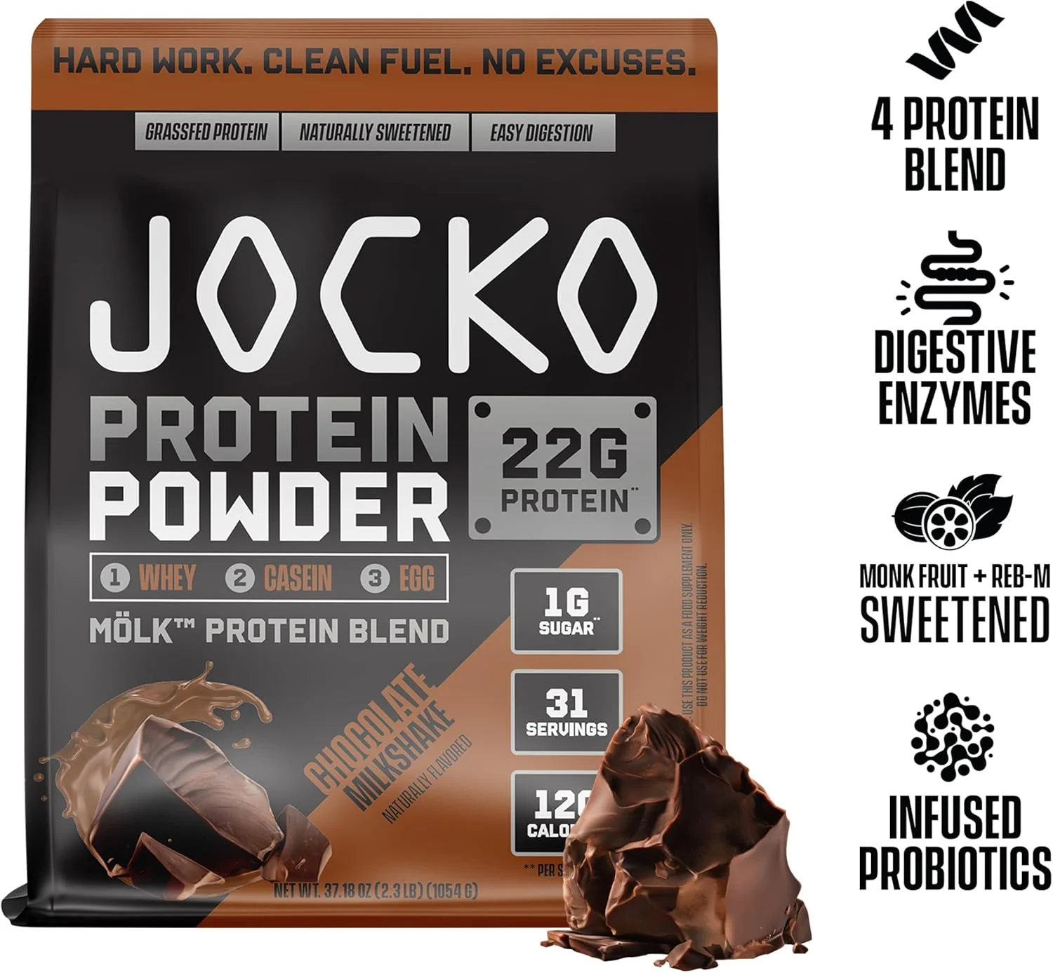 بسته دوتایی پروتئین Jocko Fuel - Jocko Mölk شکلاتی + وانیلی (2 طعم) (هر کدام 900 گرم) بسته دوتایی پروتئین Jocko Fuel - Jocko Mölk شکلاتی + وانیلی (2 طعم) (هر کدام 900 گرم)