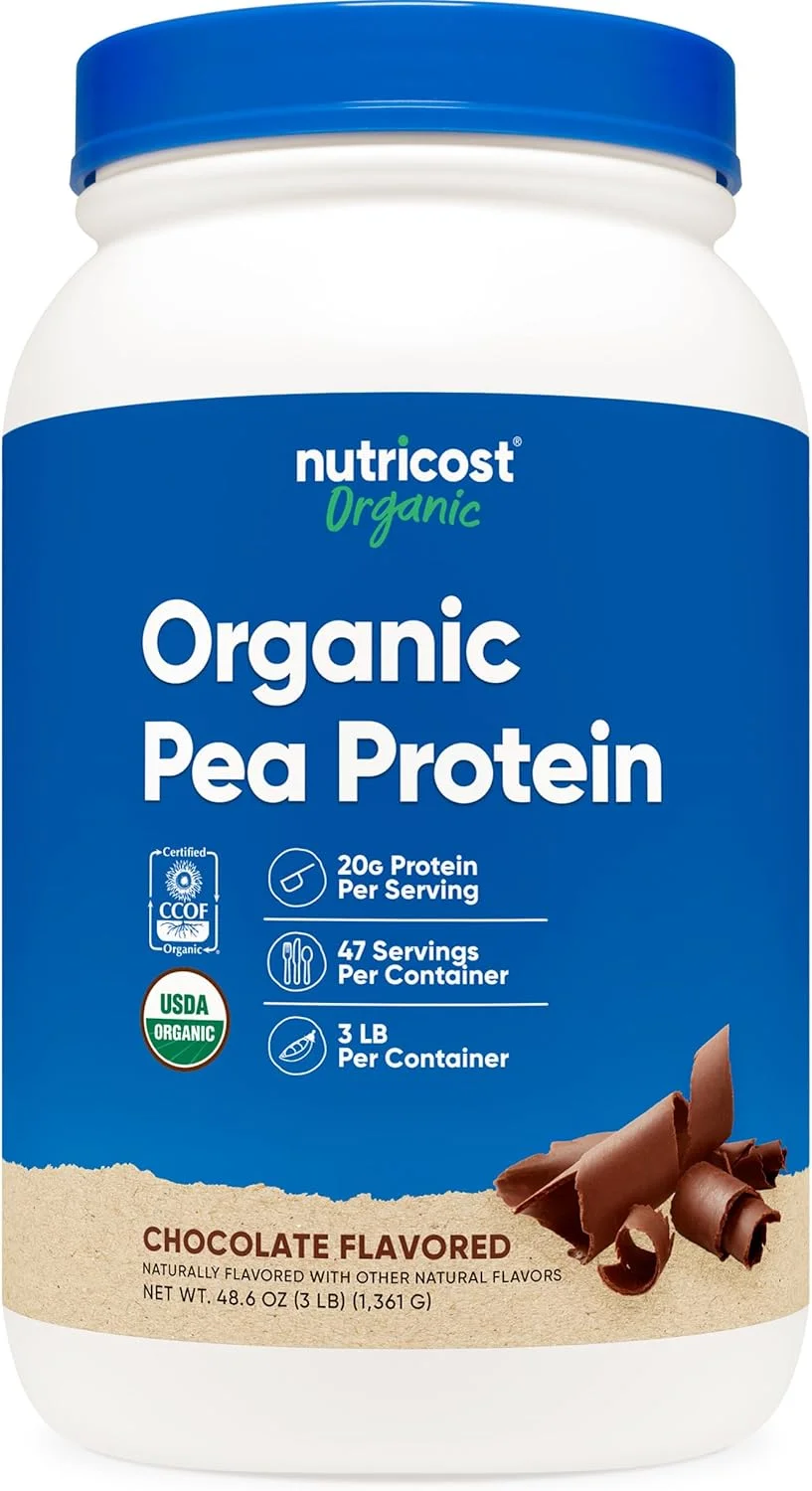 پودر پروتئین نخود ارگانیک Nutricost (۱۳۶۰ گرم) شکلاتی - دارای گواهی USDA ارگانیک، پروتئین گیاهی، مناسب گیاهخواران، بدون گلوتن، غیر تراریخته پودر پروتئین نخود ارگانیک Nutricost (۱۳۶۰ گرم) شکلاتی - دارای گواهی USDA ارگانیک، پروتئین گیاهی، مناسب گیاهخواران، بدون گلوتن، غیر تراریخته