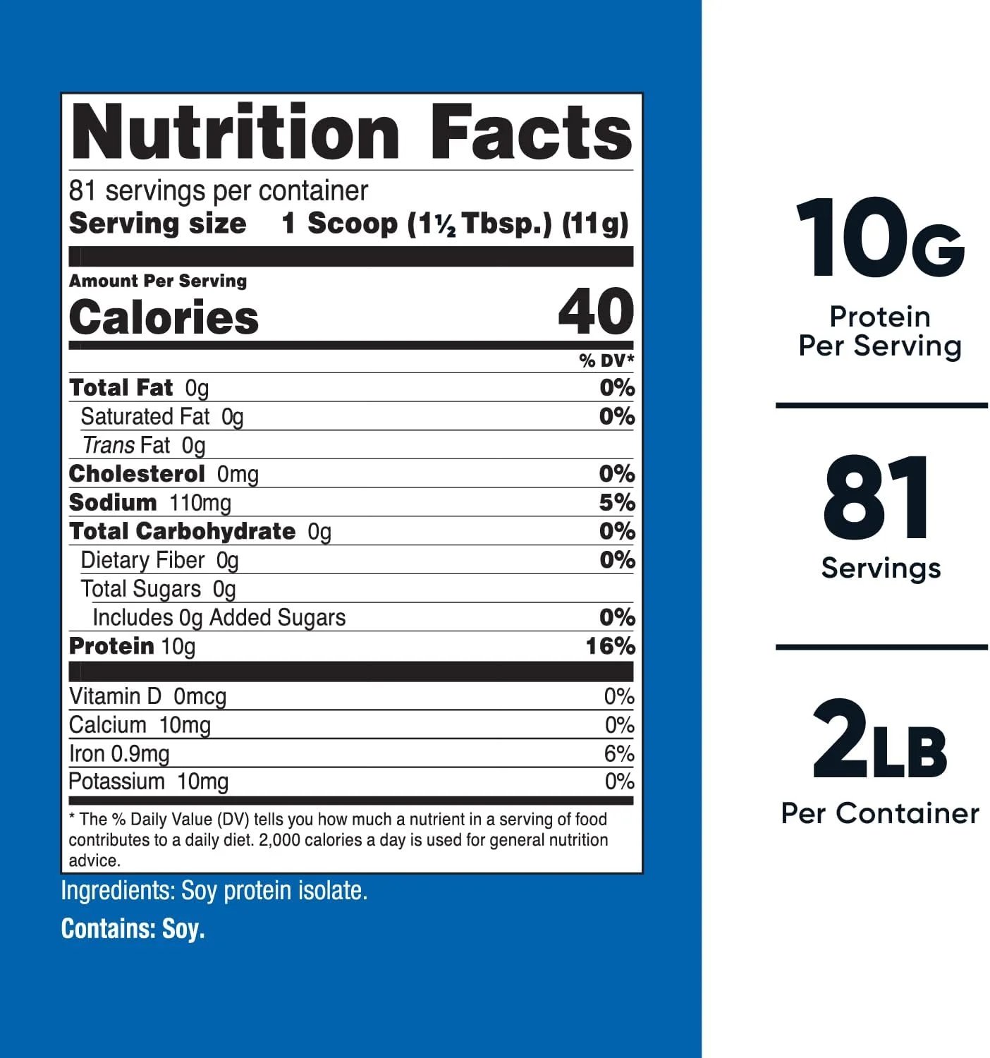 پودر پروتئین ایزوله سویا نوتریکاست، 2 پوند بدون طعم - 10 گرم پروتئین در هر وعده، وگان، بدون GMO و بدون گلوتن پودر پروتئین ایزوله سویا نوتریکاست، 2 پوند بدون طعم - 10 گرم پروتئین در هر وعده، وگان، بدون GMO و بدون گلوتن
