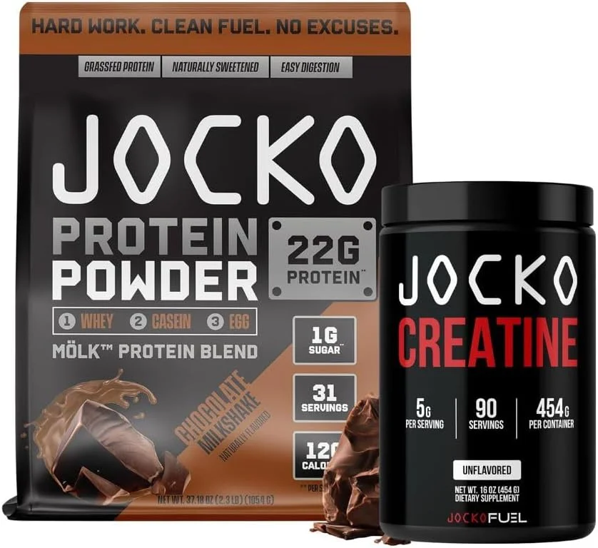 پودر پروتئین وی شکلاتی Jocko Fuel به همراه کراتین