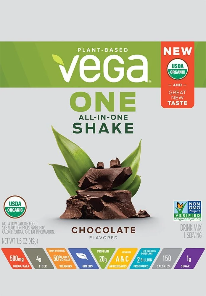 پودر پروتئین گیاهی ارگانیک وگا وان، شکلاتی، 42 گرم پودر پروتئین گیاهی ارگانیک وگا وان، شکلاتی، 42 گرم