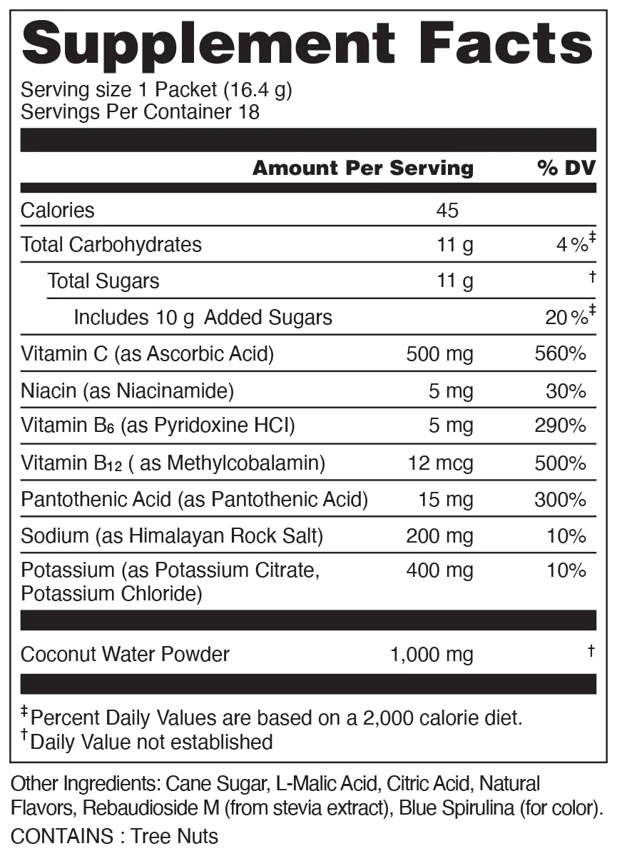 مخلوط پودر نوشیدنی هیدراتاسیون با طعم راکت پاپ | حاوی الکترولیت | 18 بسته (18 سروینگ)