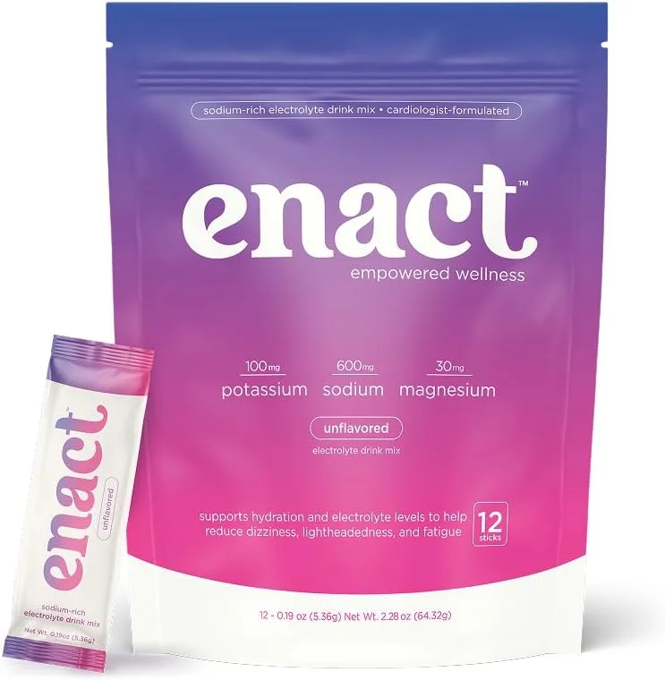 پودر مخلوط نوشیدنی الکترولیت، الکترولیت های فرموله شده توسط پزشک برای حمایت از POTS، سدیم بالا، بدون شیرین کننده های مصنوعی، 12 عدد