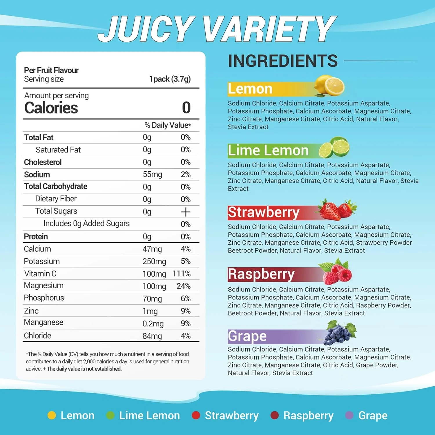 پودر الکترولیت - مخلوط نوشیدنی پودری الکترولیت بدون شکر - 30 عدد برای هیدراتاسیون سریع روزانه برای ورزش و کم آبی - بسته متنوع، مناسب برای کتو، وگان، غیر GMO، 5 طعم پودر الکترولیت - مخلوط نوشیدنی پودری الکترولیت بدون شکر - 30 عدد برای هیدراتاسیون سریع روزانه برای ورزش و کم آبی - بسته متنوع، مناسب برای کتو، وگان، غیر GMO، 5 طعم