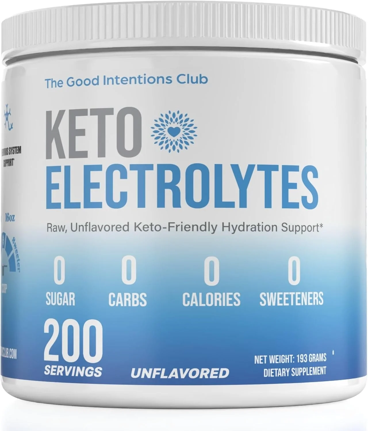 الکترولیت های کتو - بدون طعم - 200 سروینگ - پودر الکترولیت های کتو - مناسب برای رژیم کتو - مکمل کتو