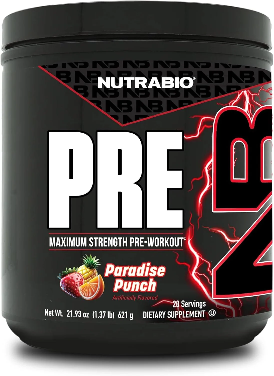 پودر مکمل قبل از تمرین نوتراBio، پانچ بهشتی | انرژی انفجاری، تمرکز لیزری، پمپاژ شدید | مکمل قبل از تمرین برای مردان و زنان | عملکرد، استقامت، مجموعه قدرت، کافئین، الکترولیت ها