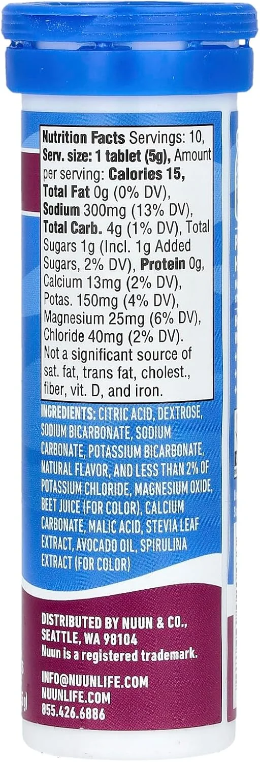 قرص جوشان نون اکتیو، طعم توت مخلوط، 10 عدد