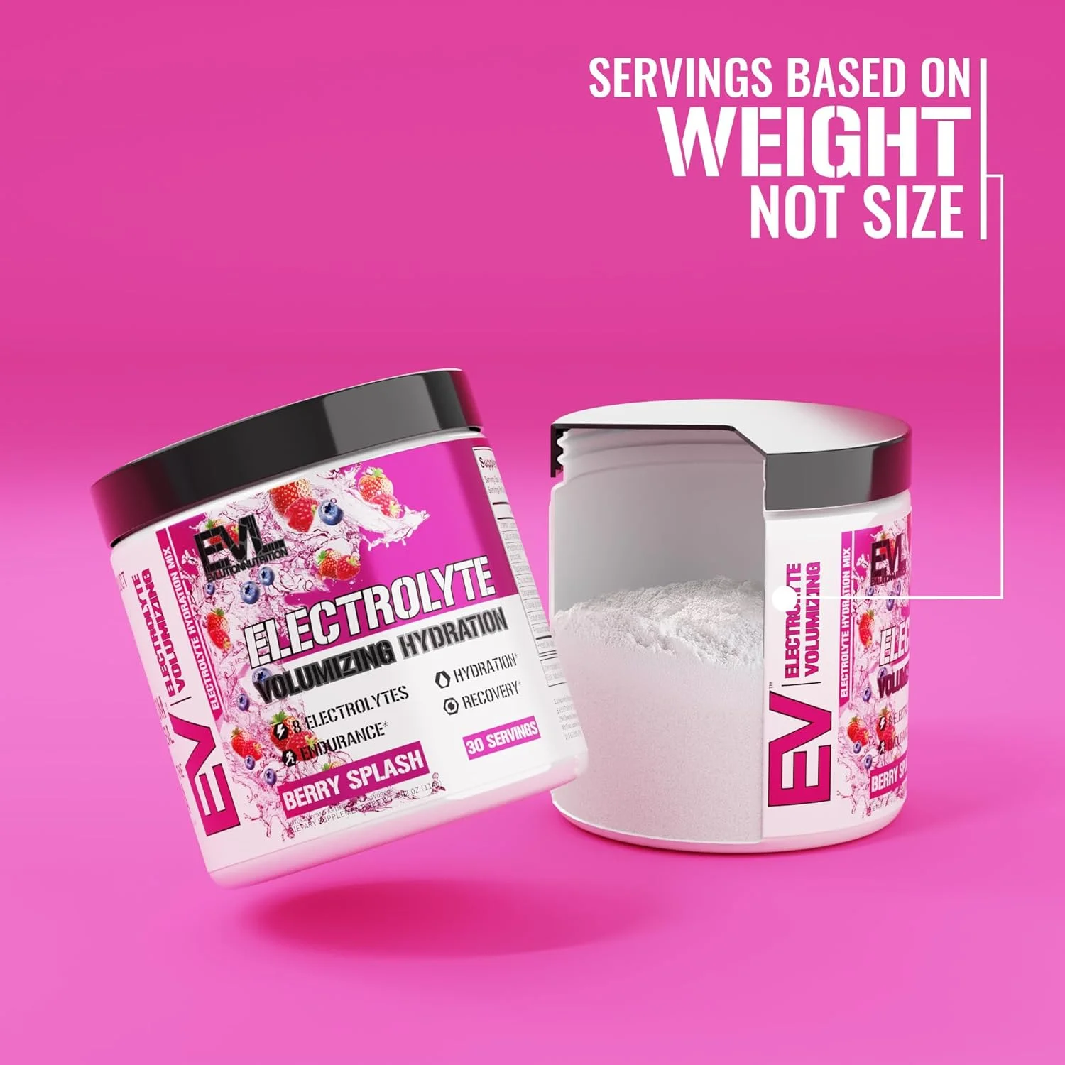 پودر الکترولیت آبرسان Evlution Ultimate - ترکیب پودری نوشیدنی آبرسان با قابلیت بازسازی سریع با 8 الکترولیت اصلی و آنتی اکسیدان - وگان، بدون گلوتن، مناسب برای رژیم کتو (Berry Splash)