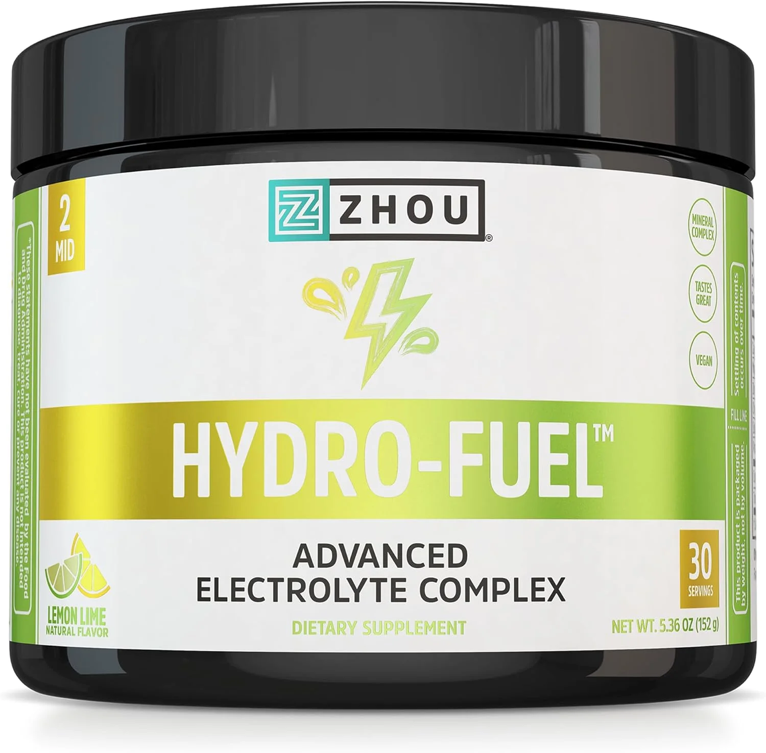 پودر الکترولیت هیدرو-فیول ژو، نوشیدنی آبرسان بدون شکر حاوی منیزیم، روی، پتاسیم و سدیم، مواد مغذی، مواد معدنی و عصاره آب نارگیل، بدون شکر - لیمو ترش، 152 گرم (30 سروینگ) پودر الکترولیت هیدرو-فیول ژو، نوشیدنی آبرسان بدون شکر حاوی منیزیم، روی، پتاسیم و سدیم، مواد مغذی، مواد معدنی و عصاره آب نارگیل، بدون شکر - لیمو ترش، 152 گرم (30 سروینگ)