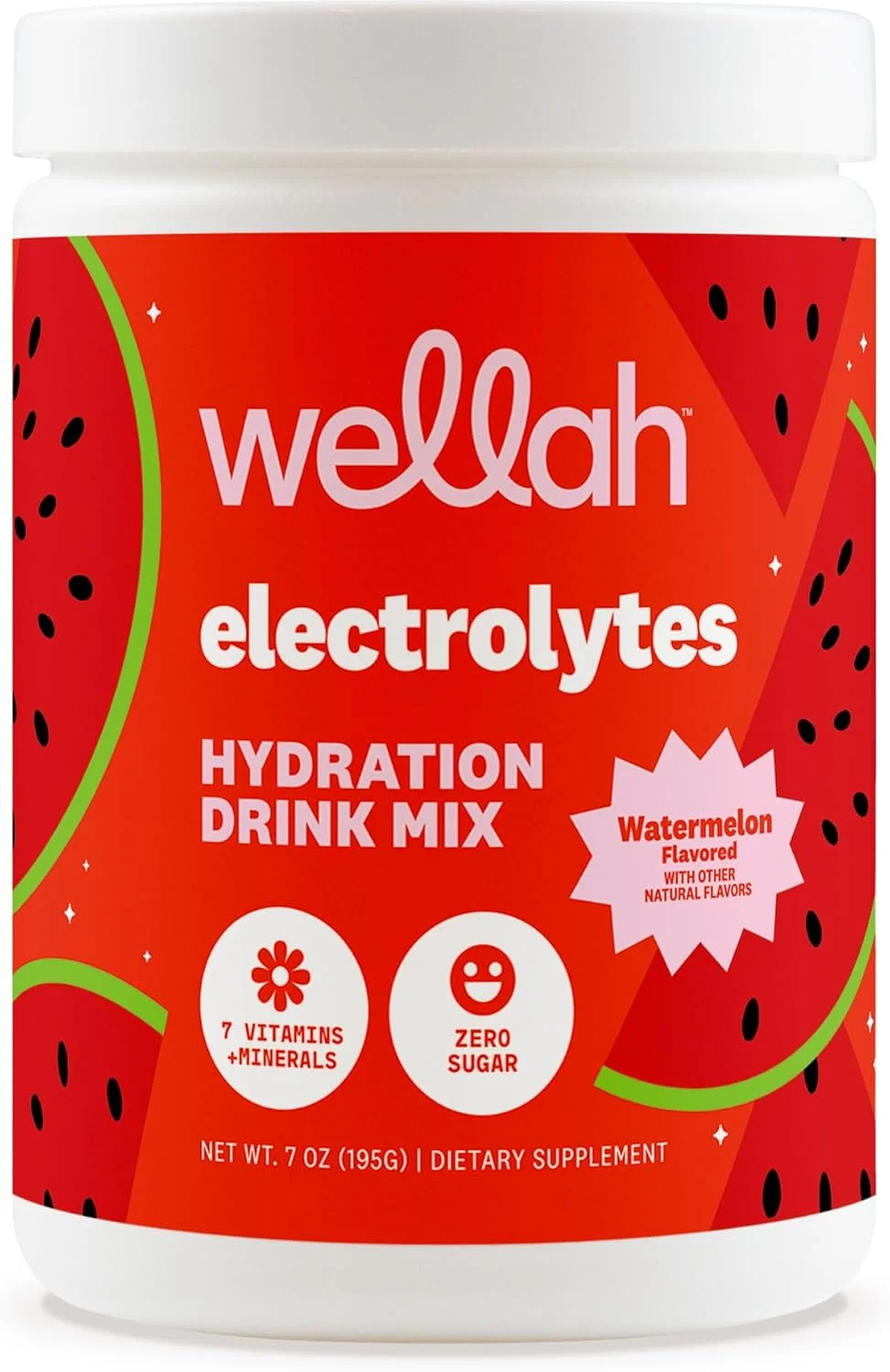 پودر الکترولیت ولاه (هندوانه) ۵۰ سروینگ - مخلوط نوشیدنی آبرسان، ۷ ویتامین و ماده معدنی، بدون شکر