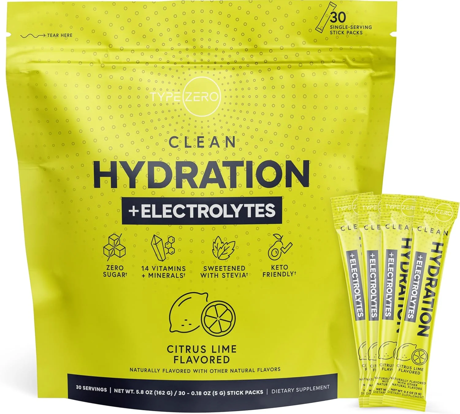 مخلوط نوشیدنی آبرسان + الکترولیت تایپ زیرو (30 بسته تک نفره) (طعم مرکبات و لیمو) - آبرسانی پیشرفته برای هر موقعیت مخلوط نوشیدنی آبرسان + الکترولیت تایپ زیرو (30 بسته تک نفره) (طعم مرکبات و لیمو) - آبرسانی پیشرفته برای هر موقعیت