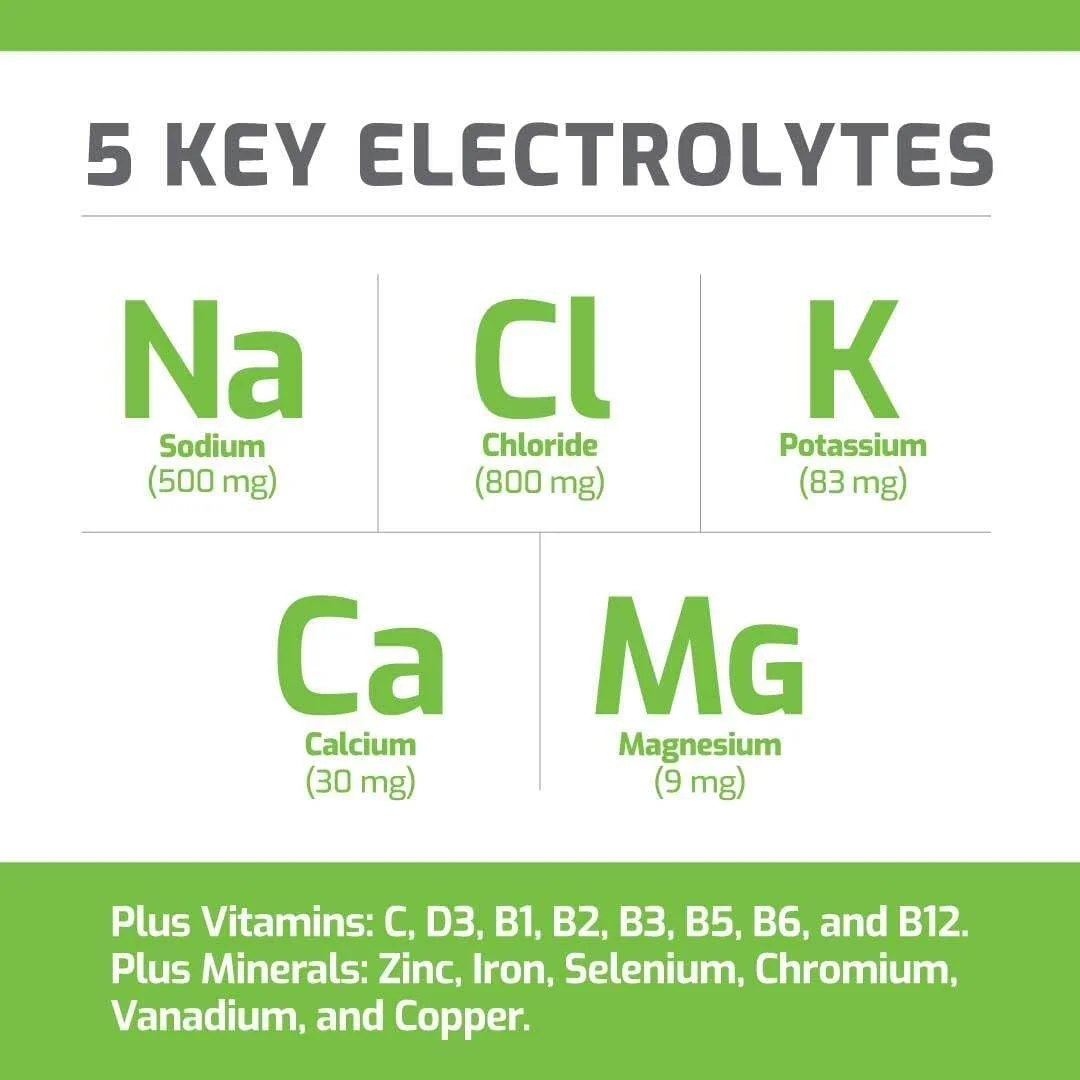ترولبز هیدرات + سبزیجات ارگانیک - سیب سبز. پودر الکترولیت بدون شکر. هر وعده حاوی 1422 میلی گرم الکترولیت و 19 ویتامین و مواد معدنی و 4 سبزیجات ارگانیک (6 عدد) ترولبز هیدرات + سبزیجات ارگانیک - سیب سبز. پودر الکترولیت بدون شکر. هر وعده حاوی 1422 میلی گرم الکترولیت و 19 ویتامین و مواد معدنی و 4 سبزیجات ارگانیک (6 عدد)