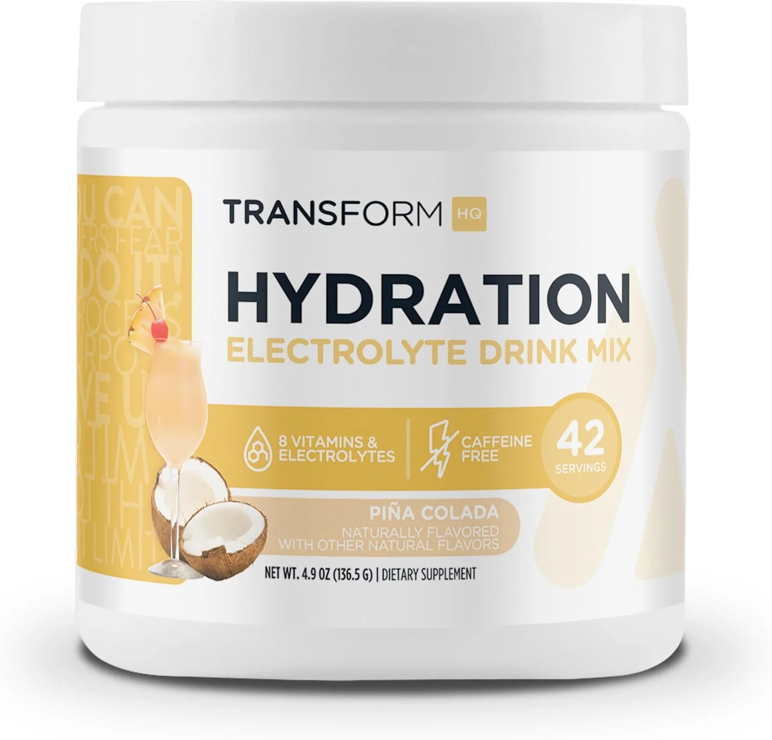 TransformHQ Hydration، ۴۲ سروینگ (پینا کولادا) - الکترولیت ها، وضوح ذهنی، ویتامین ها TransformHQ Hydration، ۴۲ سروینگ (پینا کولادا) - الکترولیت ها، وضوح ذهنی، ویتامین ها