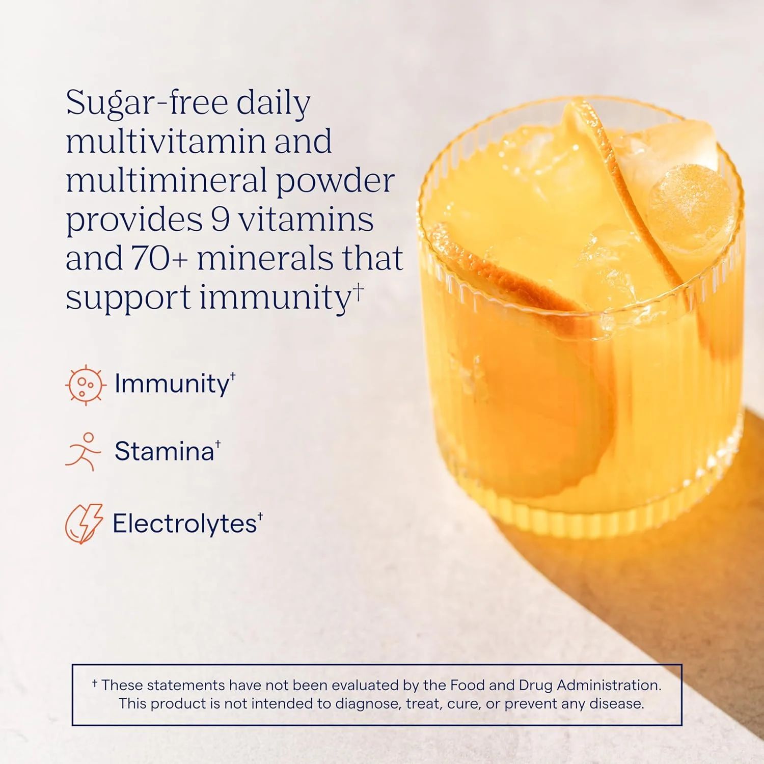 پاور پک مولتی ویتامین و مولتی مینرال تریس مینرالز - پشتیبانی الکترولیت - 1200 میلی گرم ویتامین C به همراه 70+ مواد معدنی کمیاب - بدون شکر - طعم مرکبات - 30 بسته