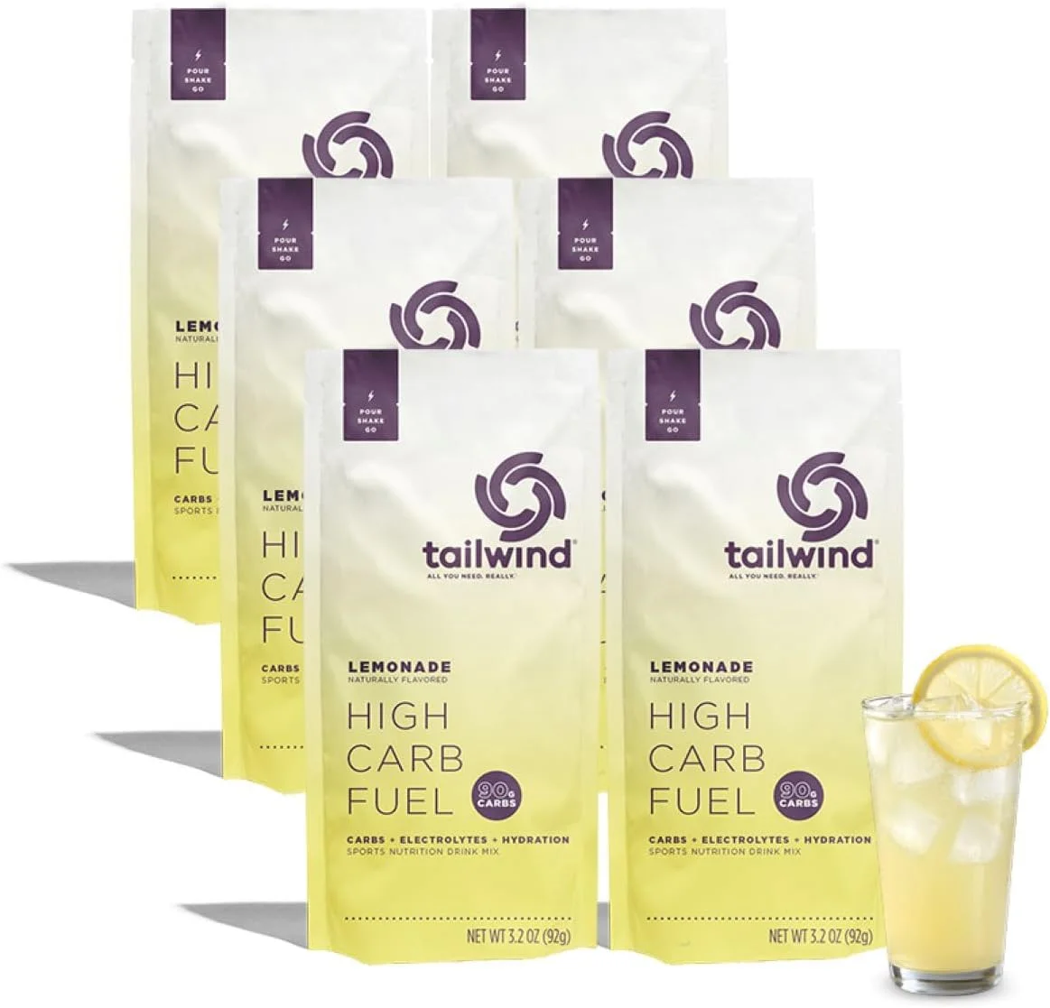سوخت پر کربوهیدرات Tailwind Nutrition، ۹۰ گرم کربوهیدرات با شدت بالا (نسبت گلوکز به فروکتوز ۲:۱) + الکترولیت ها، بدون گلوتن، وگان، لیموناد، بسته تک نفره ۶ عددی سوخت پر کربوهیدرات Tailwind Nutrition، ۹۰ گرم کربوهیدرات با شدت بالا (نسبت گلوکز به فروکتوز ۲:۱) + الکترولیت ها، بدون گلوتن، وگان، لیموناد، بسته تک نفره ۶ عددی