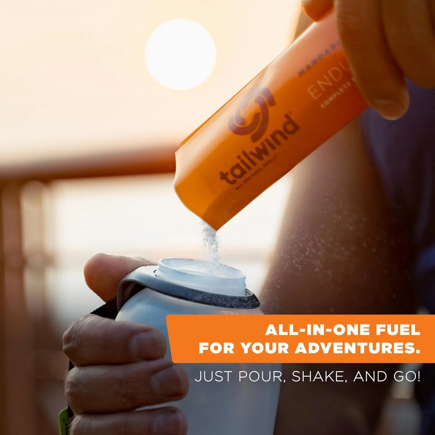 پودر مخلوط نوشیدنی ورزشی استقامت Tailwind Nutrition، کربوهیدرات و الکترولیت، بدون گلوتن، وگان، نارنگی، 50 سروینگ