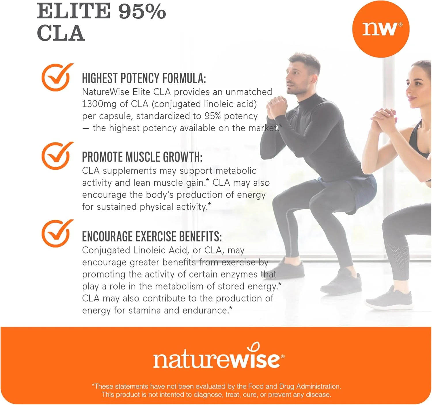 NatureWise [1] CLA 1300 - غیر محرک، غیر GMO - 90 سافت ژل [تامین 30 روزه] + [1] تعادل کبد - خار مریم، قاصدک، زردچوبه - 120 کپسول [تامین 60 روزه]