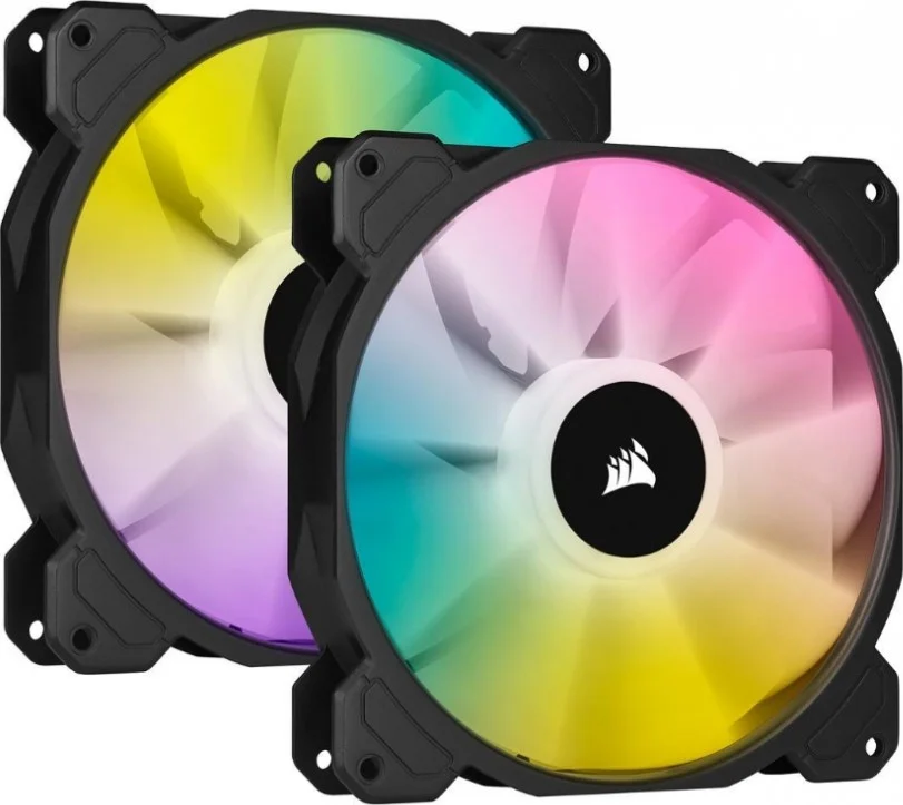 کیت فن دوگانه Corsair iCUE SP140، عملکرد RGB ELITE، 140mm PWM، به همراه Lighting Node CORE | CO-9050111-WW