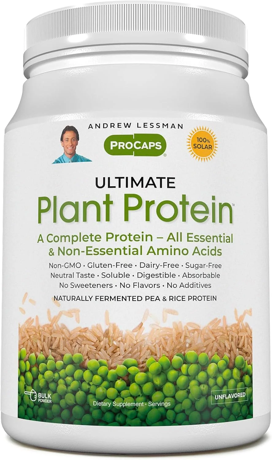 پروتئین گیاهی نهایی اندرو لِسمن - ارائه دهنده اسیدهای آمینه ضروری و غیر ضروری برای پشتیبانی از عضلات - بدون افزودنی. غیر GMO. بدون گلوتن 60 سروینگ پروتئین گیاهی نهایی اندرو لِسمن - ارائه دهنده اسیدهای آمینه ضروری و غیر ضروری برای پشتیبانی از عضلات - بدون افزودنی. غیر GMO. بدون گلوتن 60 سروینگ